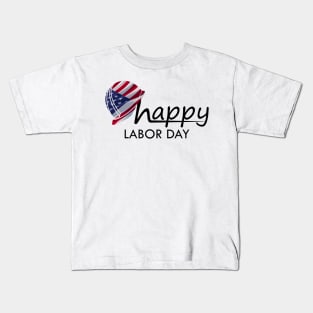 labor day. black letters Kids T-Shirt